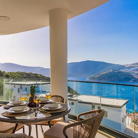 Full Sea View With Pool In Kalkan 3 Apartment